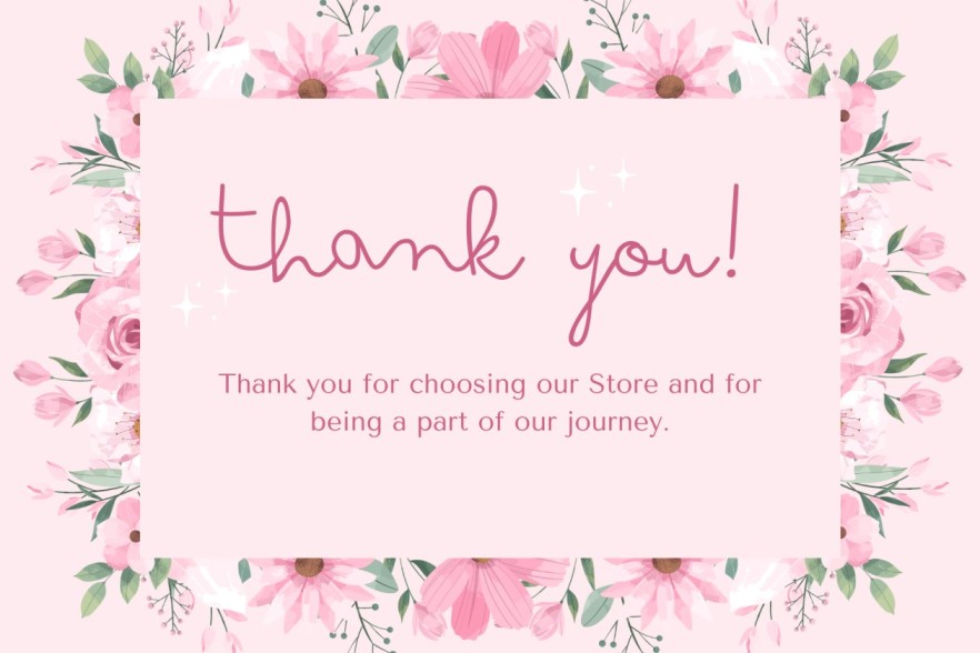 thank you message card