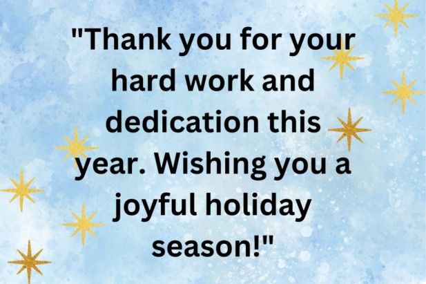 Holiday Thank You Messages