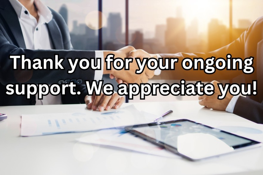 thank you card messages for business