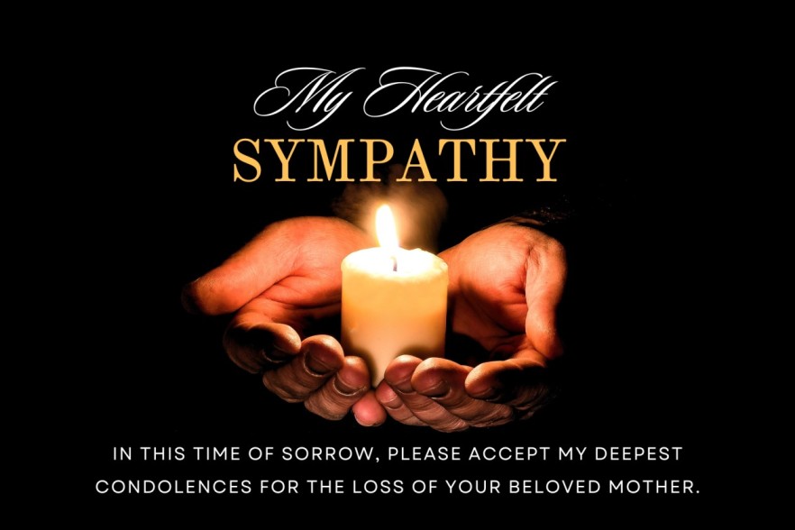 sympathy message card