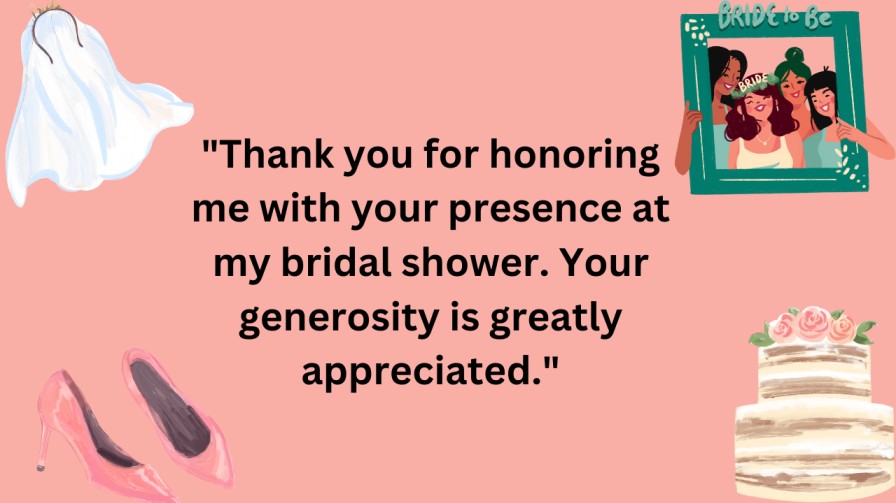 Bridal Shower Thank You Messages